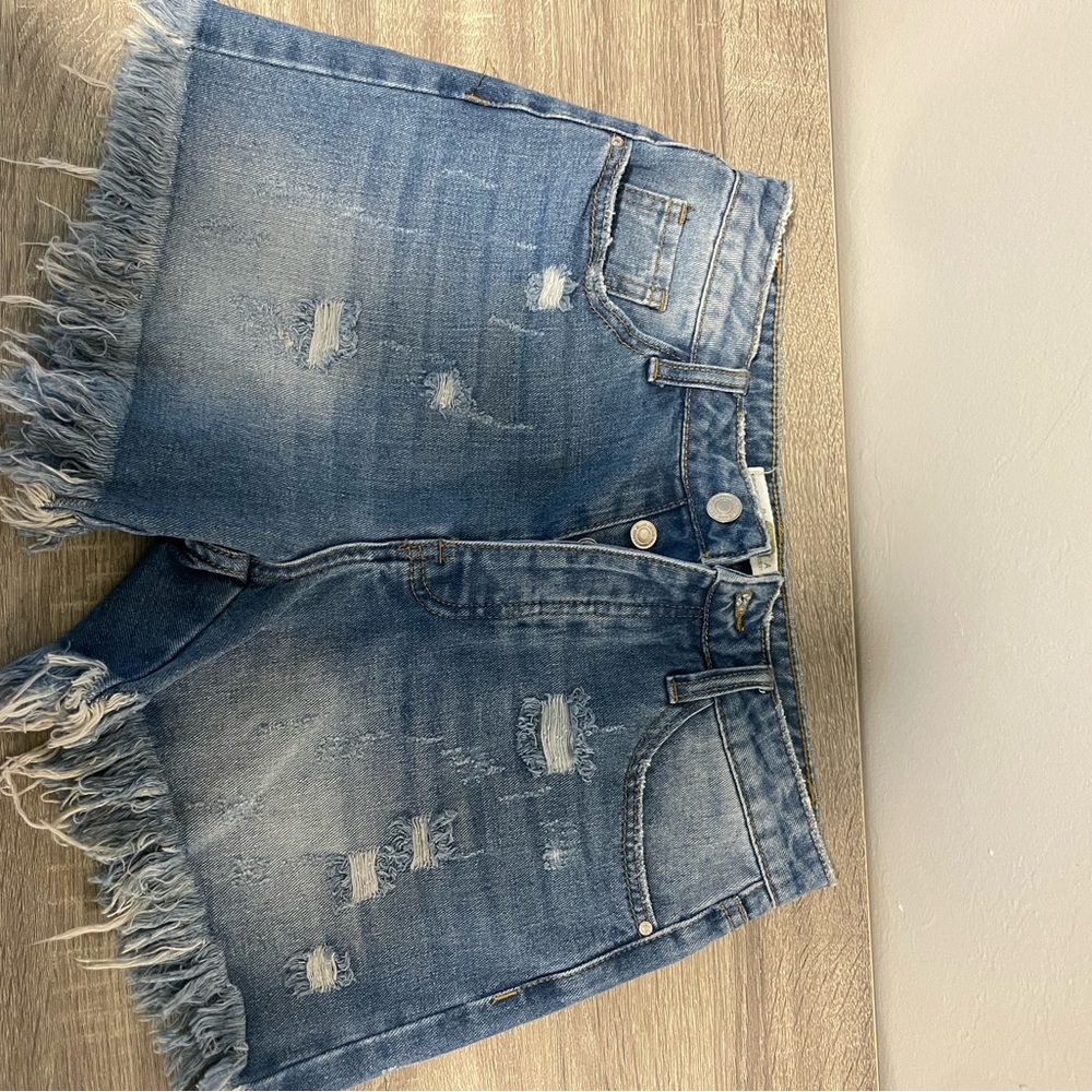 Papaya Blue Jean Shorts